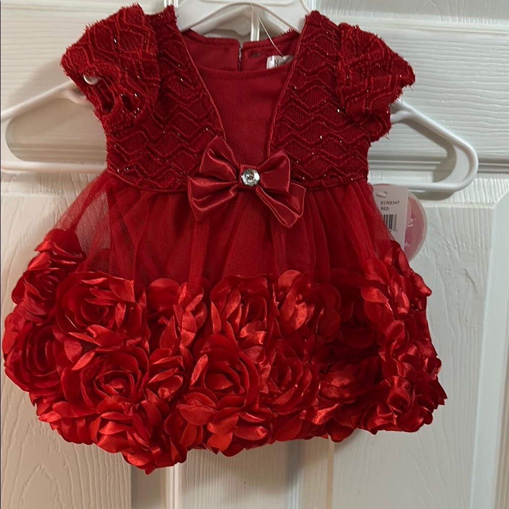 Elegant Red Infant Dress
